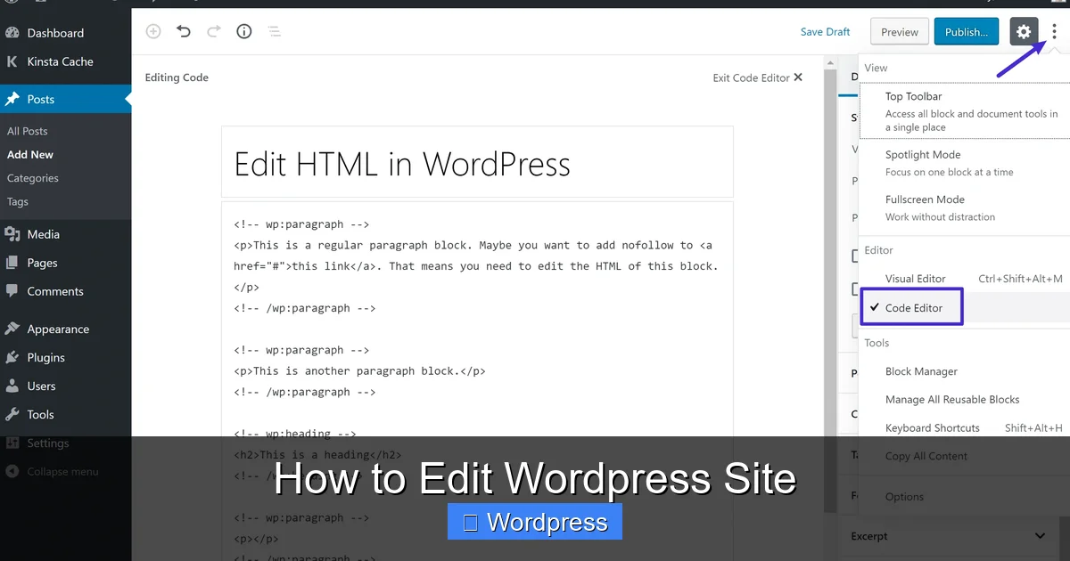 How to Edit WordPress Site