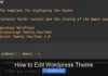 How to Edit WordPress Theme