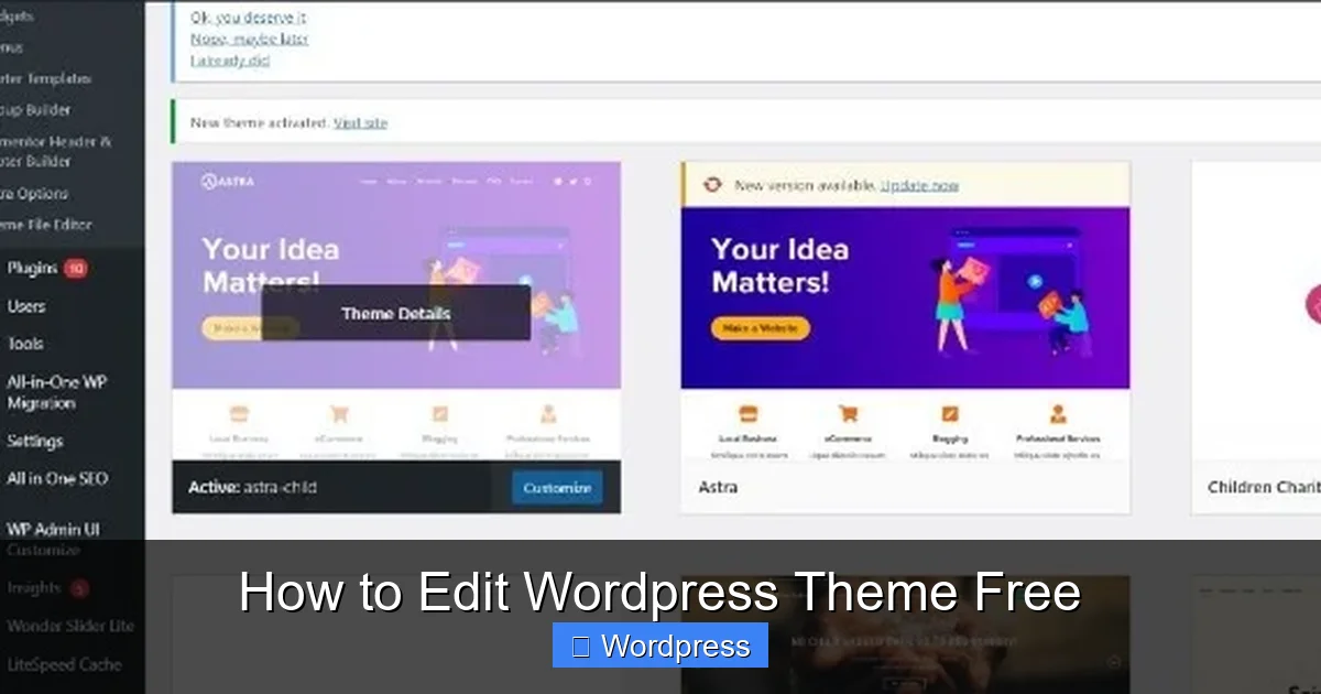 How to Edit WordPress Theme Free