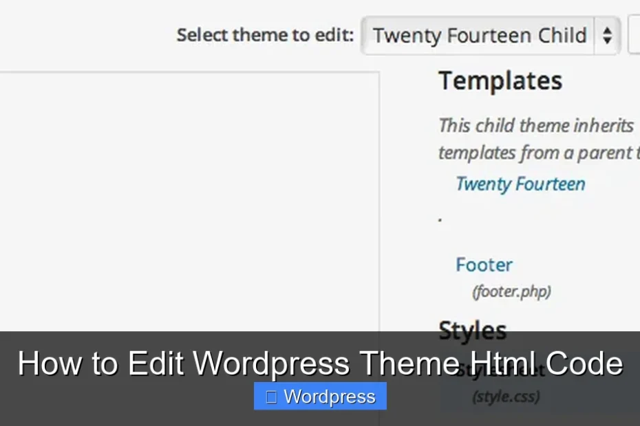 How to Edit Wordpress Theme Html Code