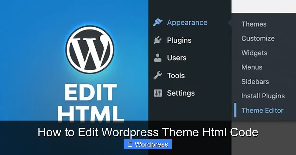 How to Edit WordPress Theme Html Code