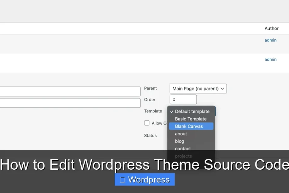 How to Edit Wordpress Theme Source Code