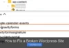 How to Fix a Broken WordPress Site