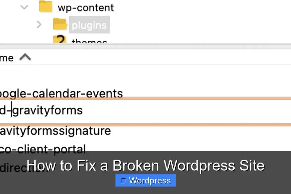 How to Fix a Broken Wordpress Site
