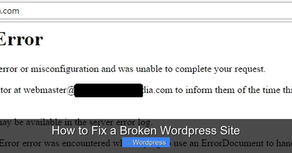 How to Fix a Broken WordPress Site