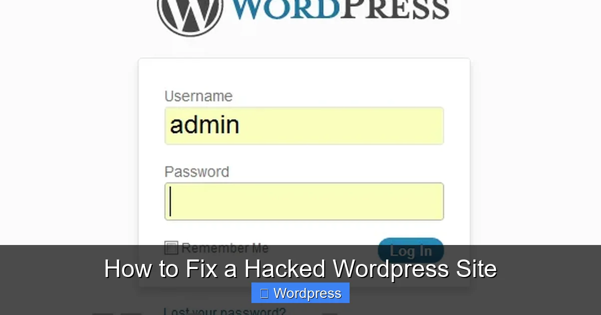 How to Fix a Hacked WordPress Site