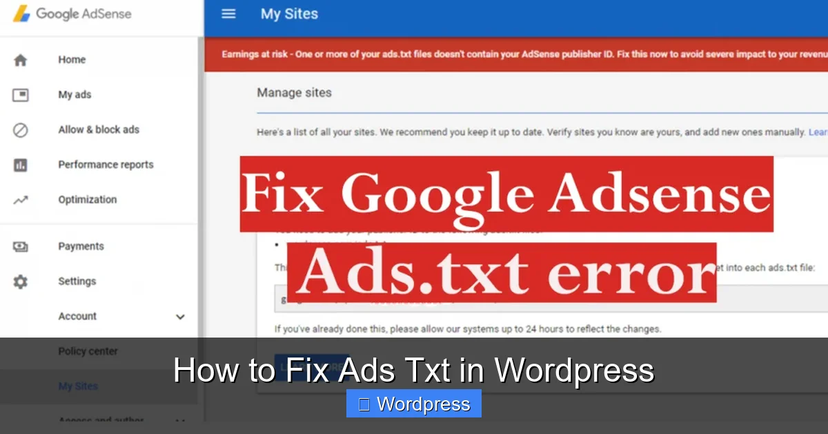 How to Fix Ads Txt in WordPress