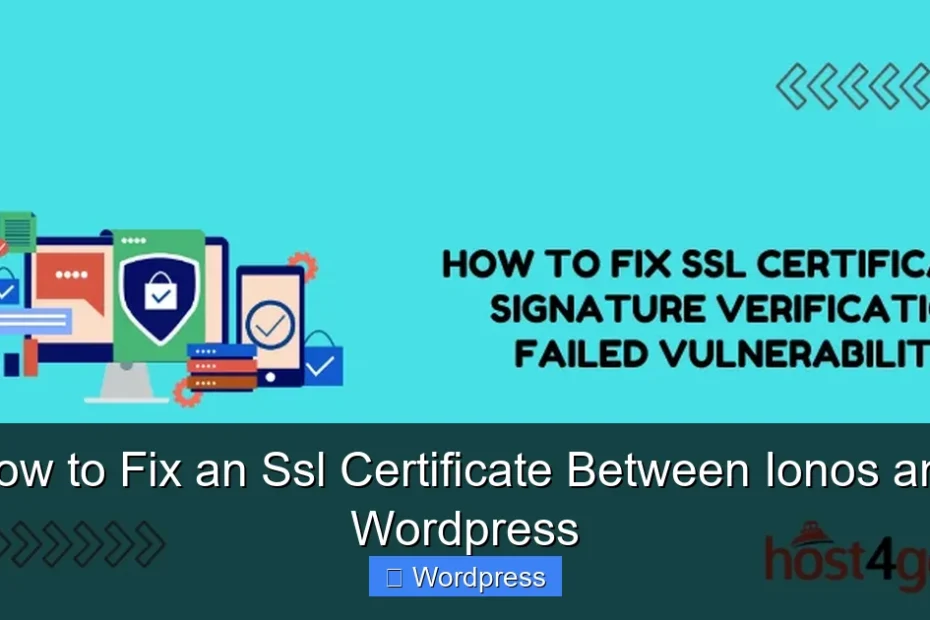 How to Fix an Ssl Certificate Between Ionos and Wordpress