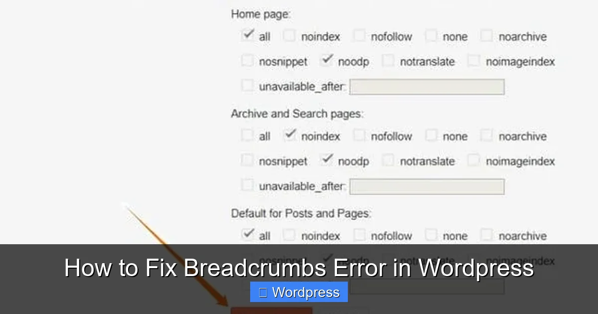 How to Fix Breadcrumbs Error in WordPress