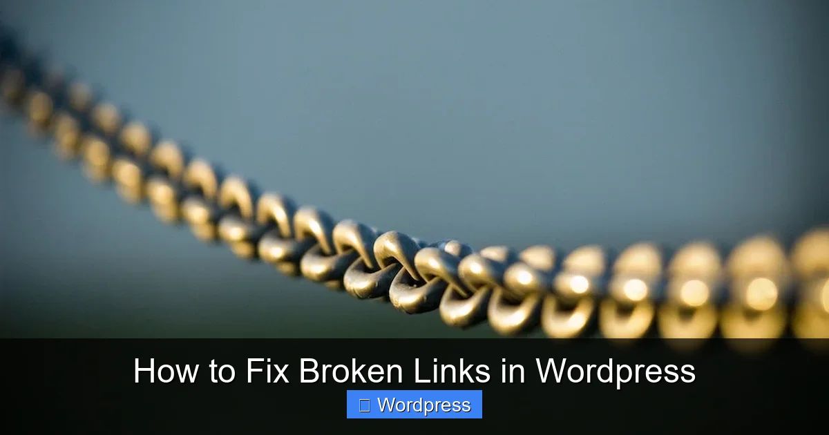 How to Fix Broken Links in WordPress