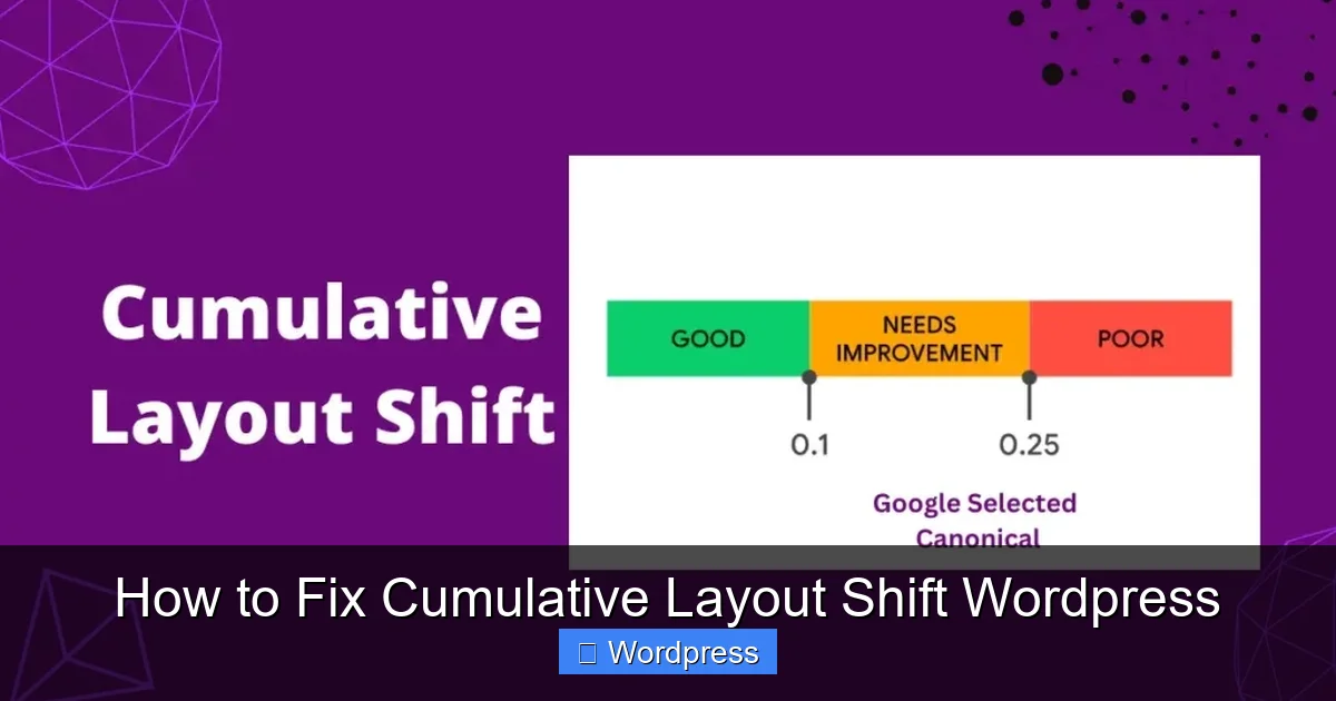 How to Fix Cumulative Layout Shift WordPress