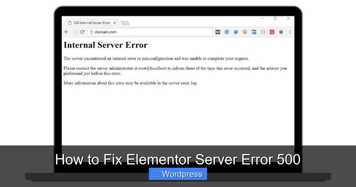 How to Fix Elementor Server Error 500