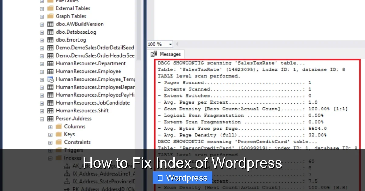 How to Fix Index of WordPress