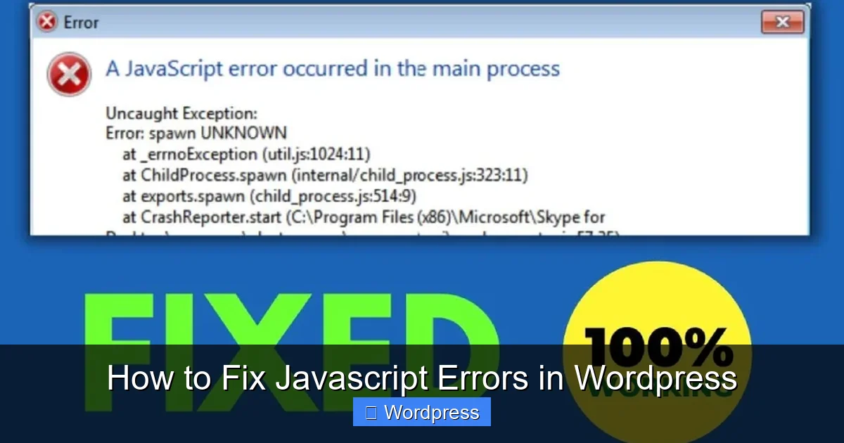 How to Fix Javascript Errors in WordPress