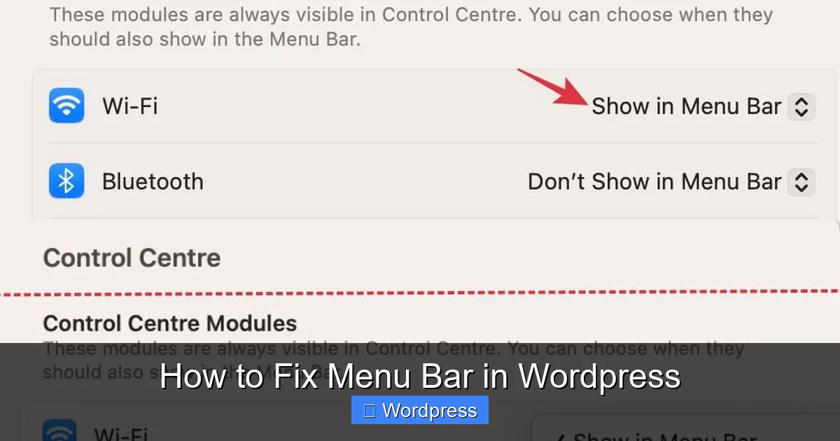 How to Fix Menu Bar in WordPress