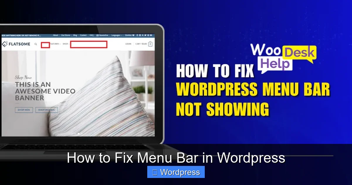 How to Fix Menu Bar in WordPress