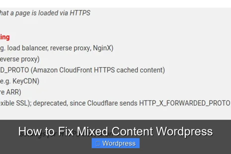 How to Fix Mixed Content Wordpress