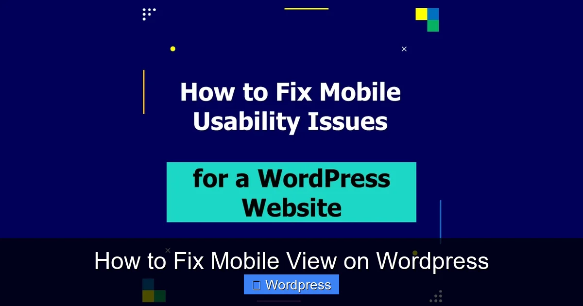 How to Fix Mobile View on WordPress