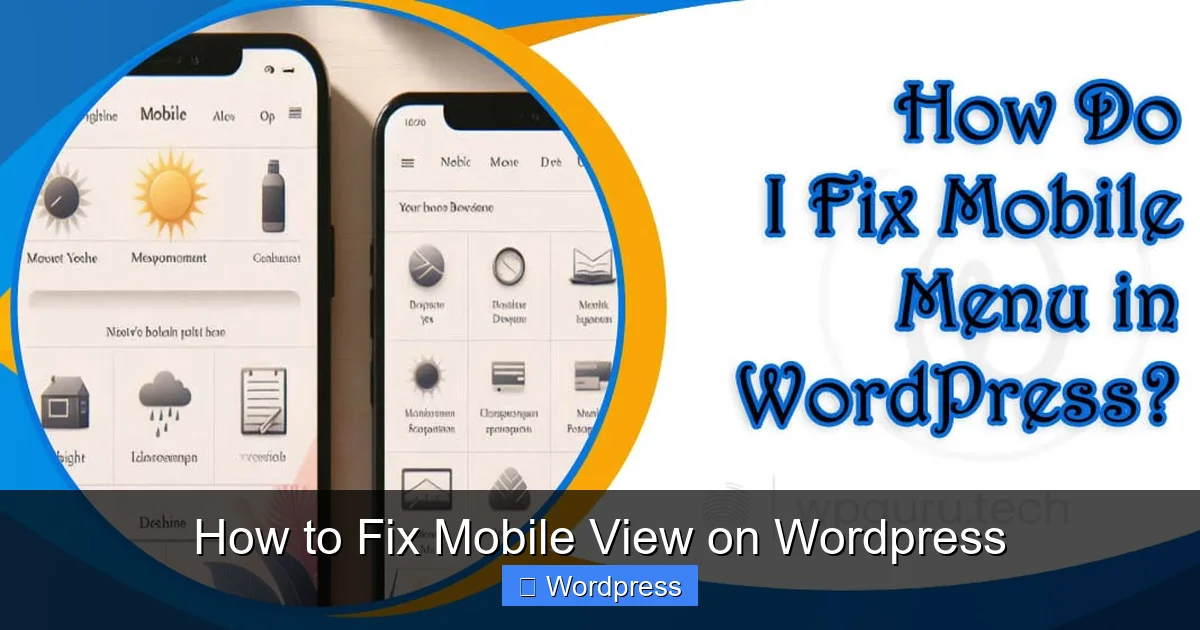 How to Fix Mobile View on WordPress