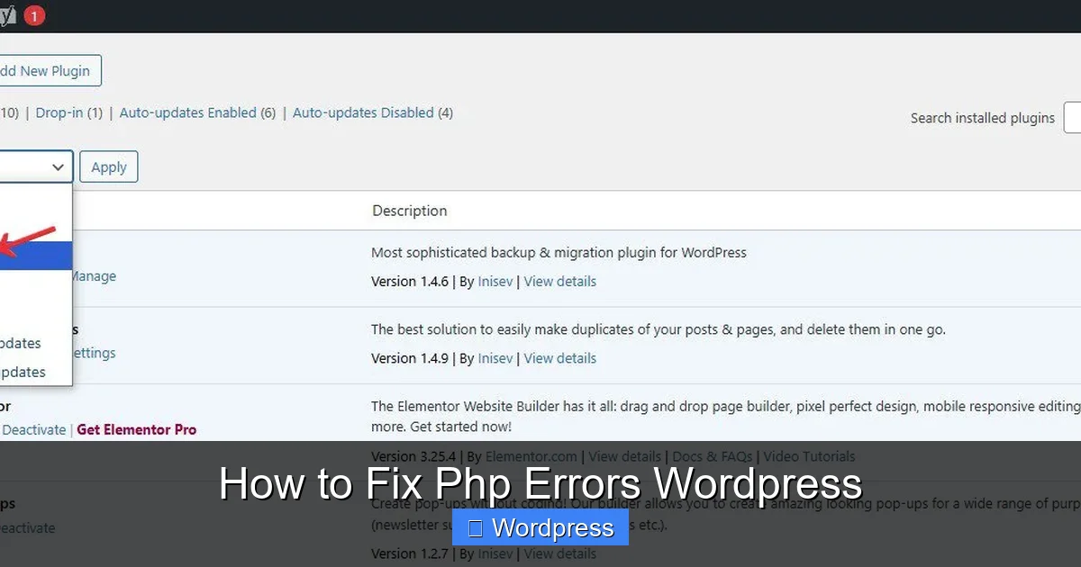 How to Fix Php Errors WordPress