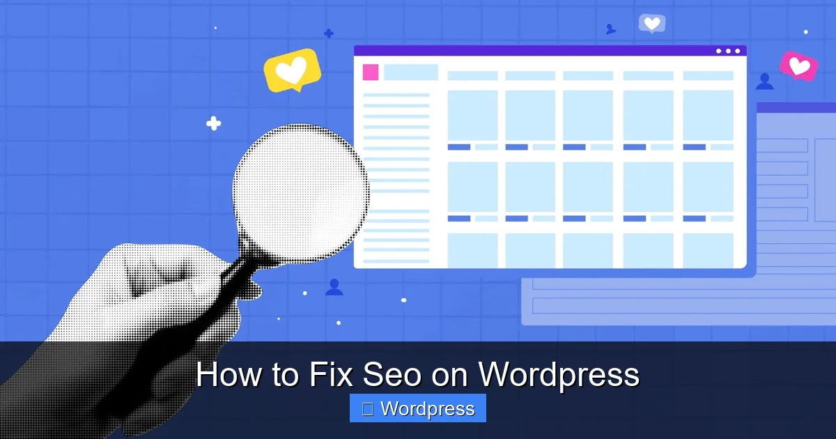 How to Fix Seo on WordPress