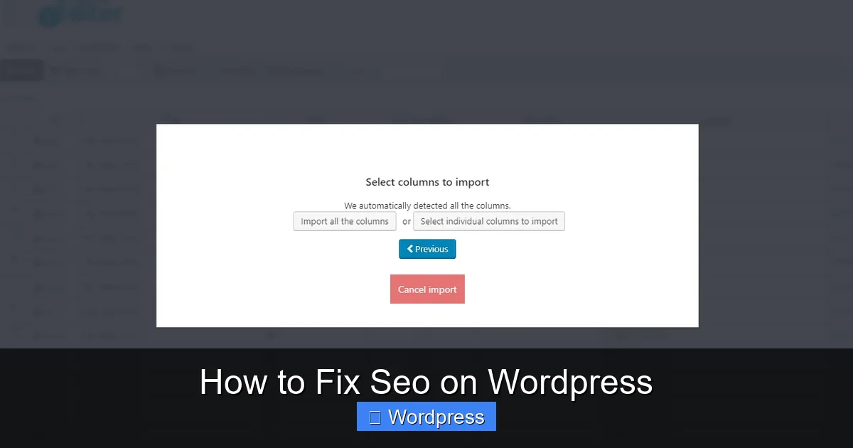 How to Fix Seo on WordPress