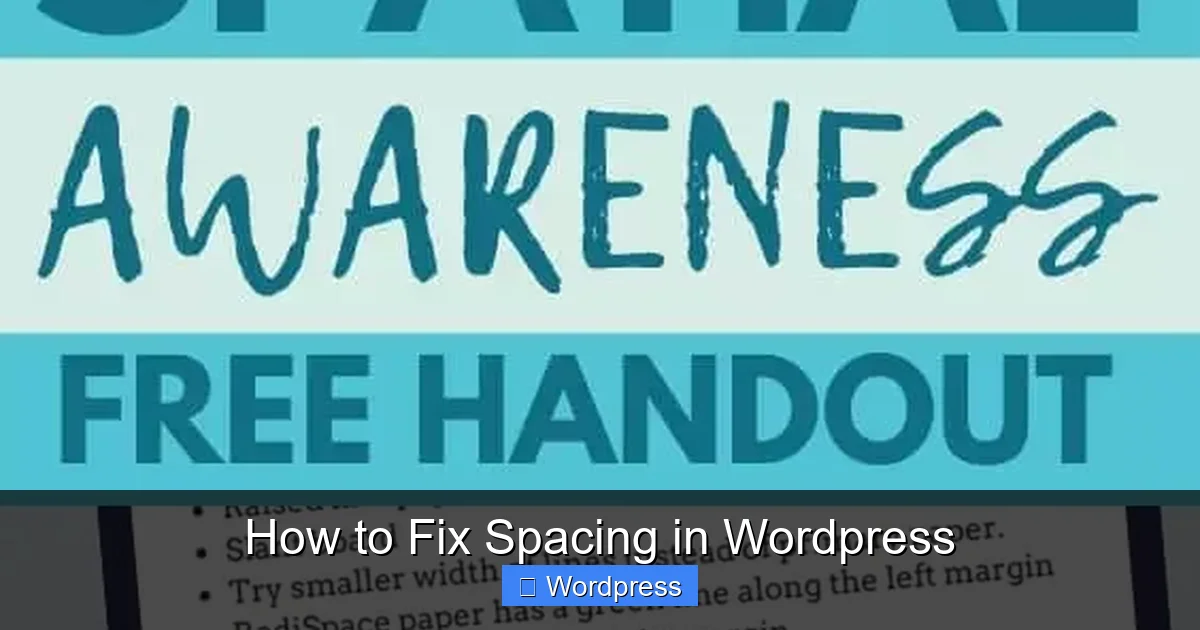 How to Fix Spacing in WordPress