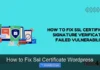 How to Fix Ssl Certificate WordPress