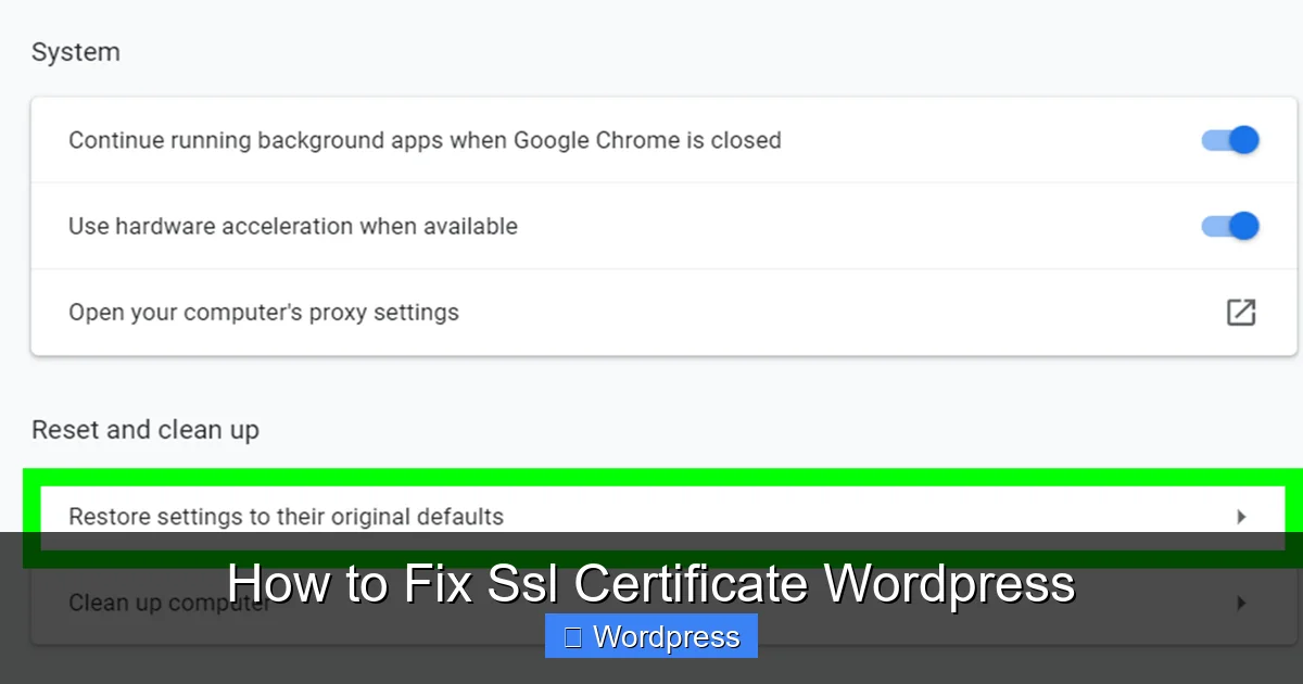 How to Fix Ssl Certificate WordPress