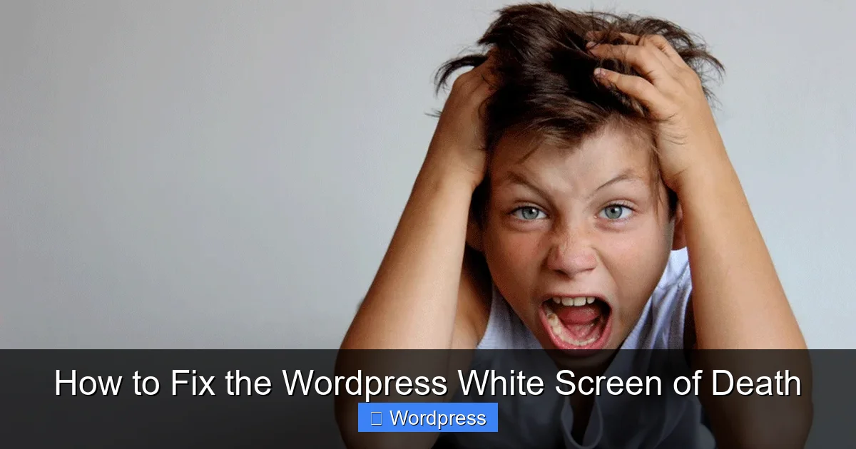 How to Fix the WordPress White Screen of Death