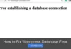 How to Fix WordPress Database Error