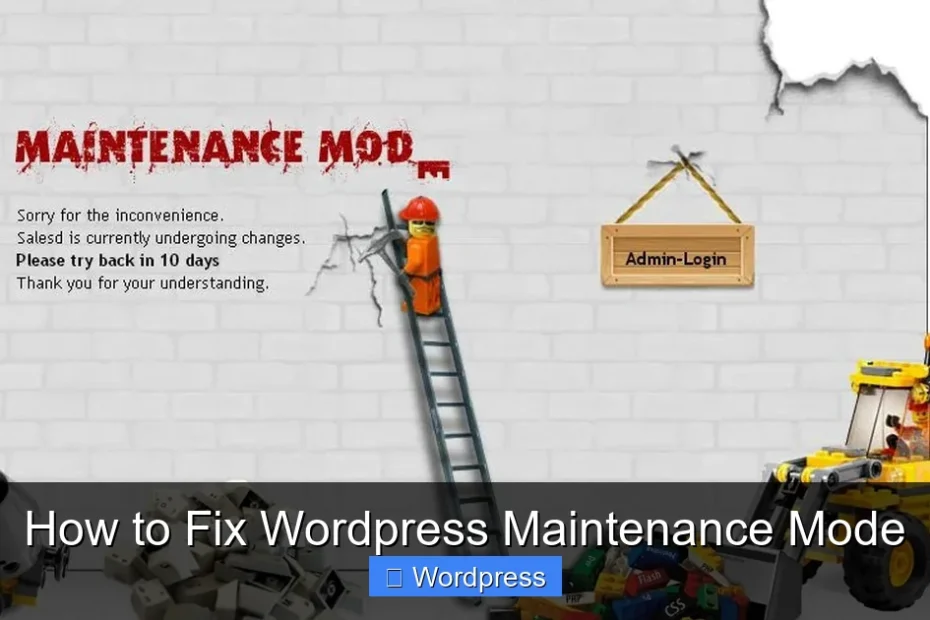 How to Fix Wordpress Maintenance Mode