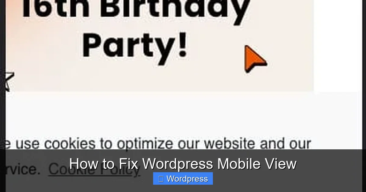 How to Fix WordPress Mobile View