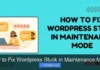 How to Fix WordPress Stuck in Maintenance Mode