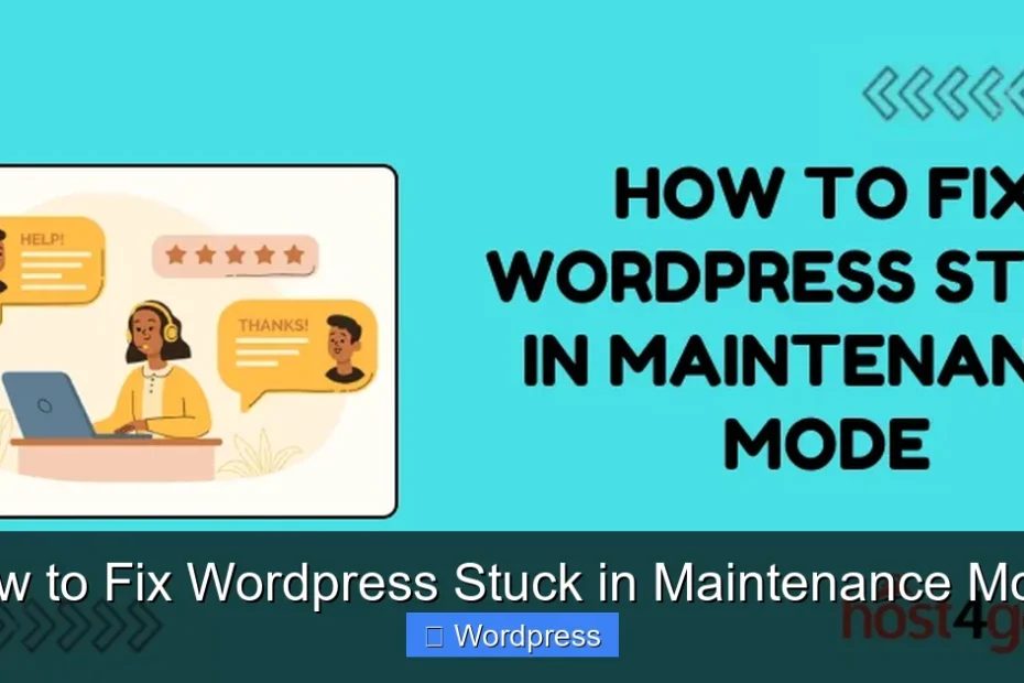How to Fix Wordpress Stuck in Maintenance Mode
