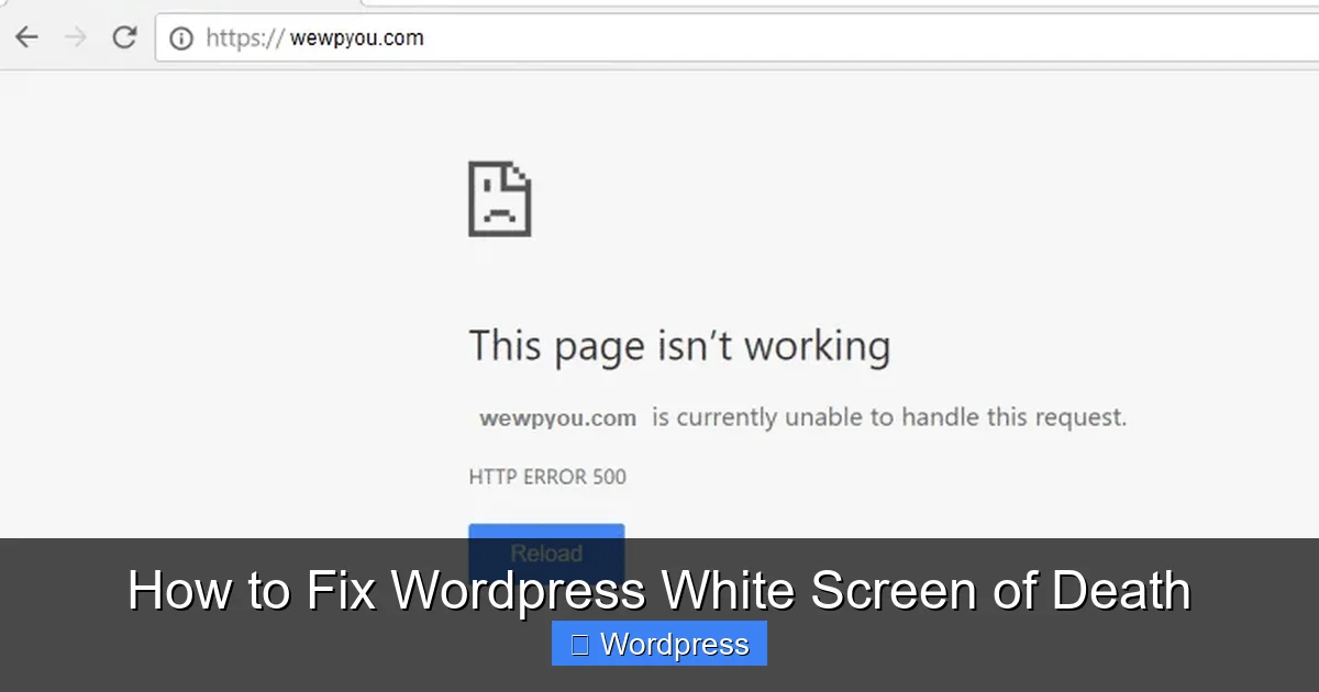 How to Fix WordPress White Screen of Death