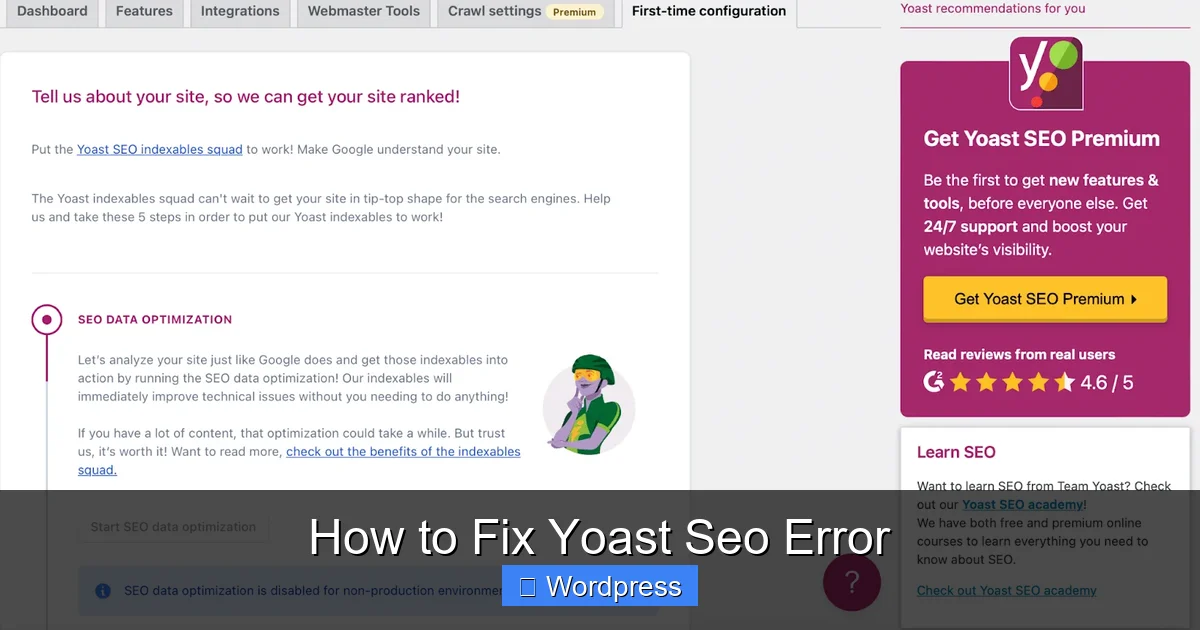 How to Fix Yoast Seo Error