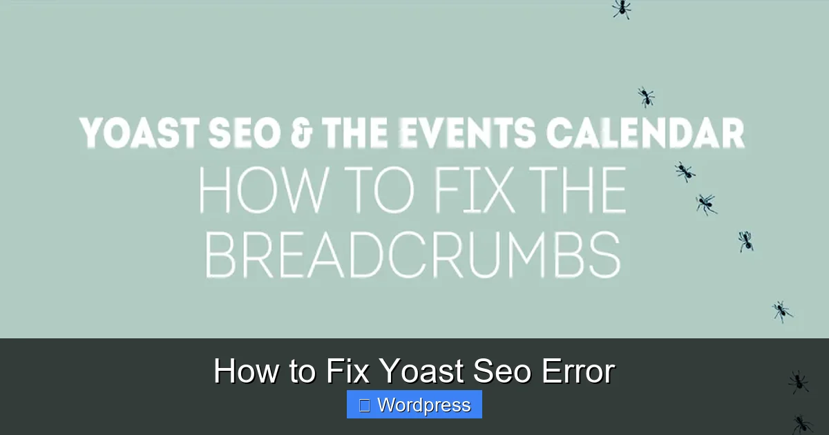 How to Fix Yoast Seo Error