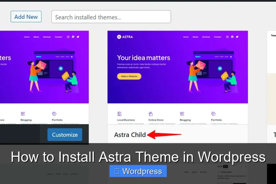 How to Install Astra Theme in Wordpress