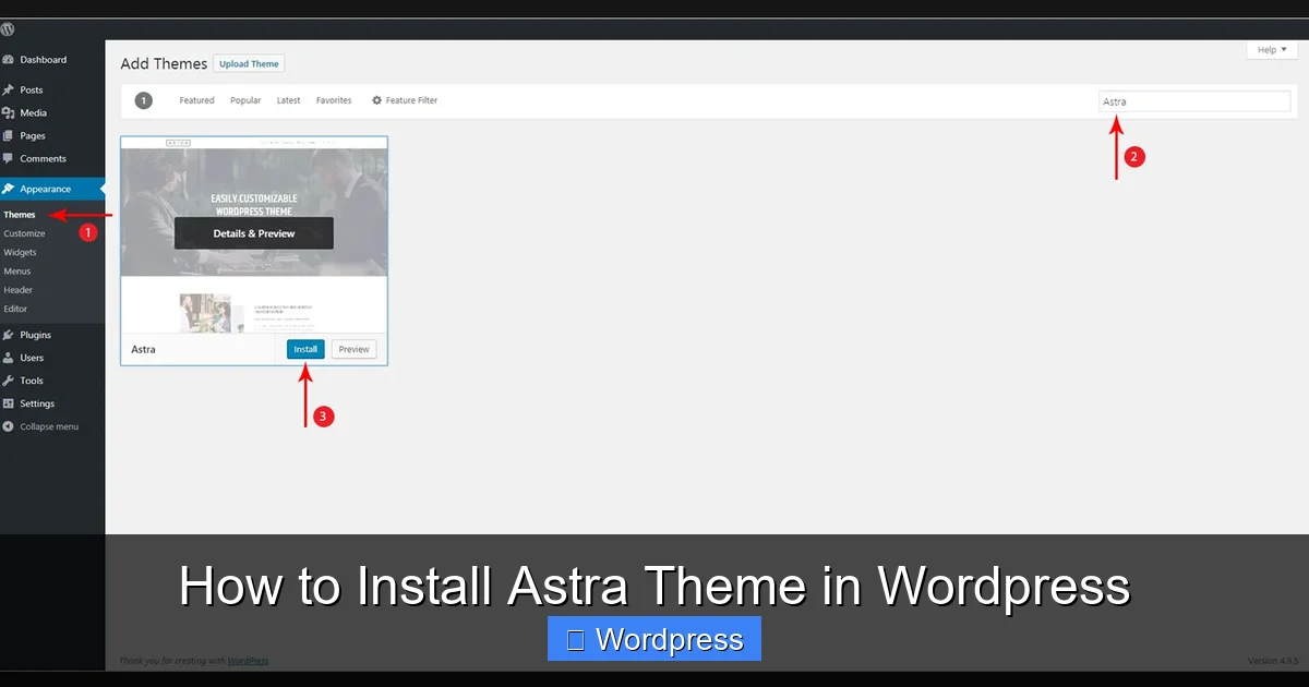 How to Install Astra Theme in WordPress
