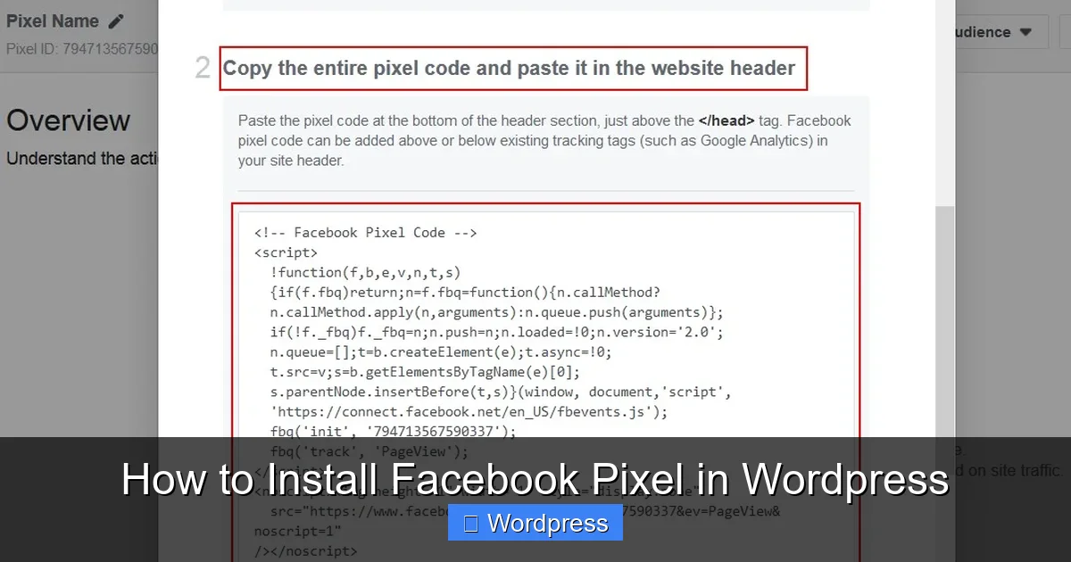 How to Install Facebook Pixel in WordPress