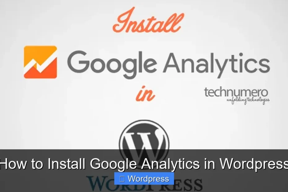 How to Install Google Analytics in Wordpress