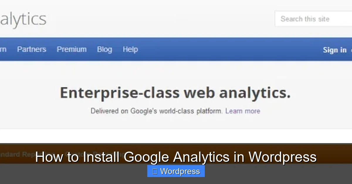 How to Install Google Analytics in WordPress