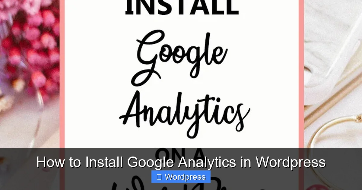 How to Install Google Analytics in WordPress