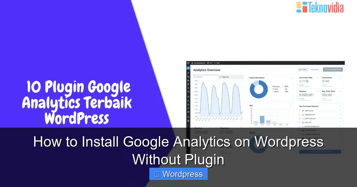 How to Install Google Analytics on WordPress Without Plugin