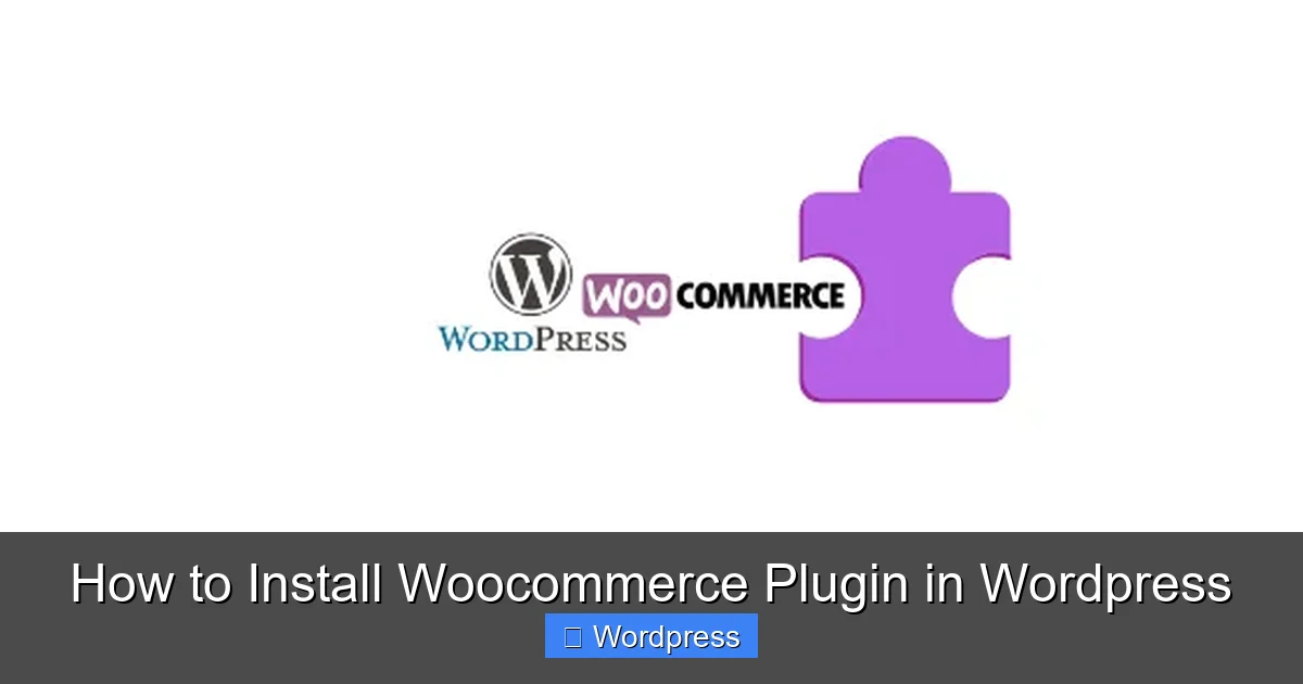 How to Install Woocommerce Plugin in WordPress