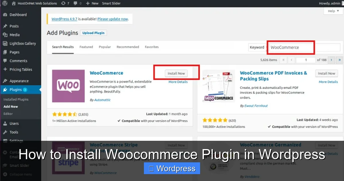 How to Install Woocommerce Plugin in WordPress