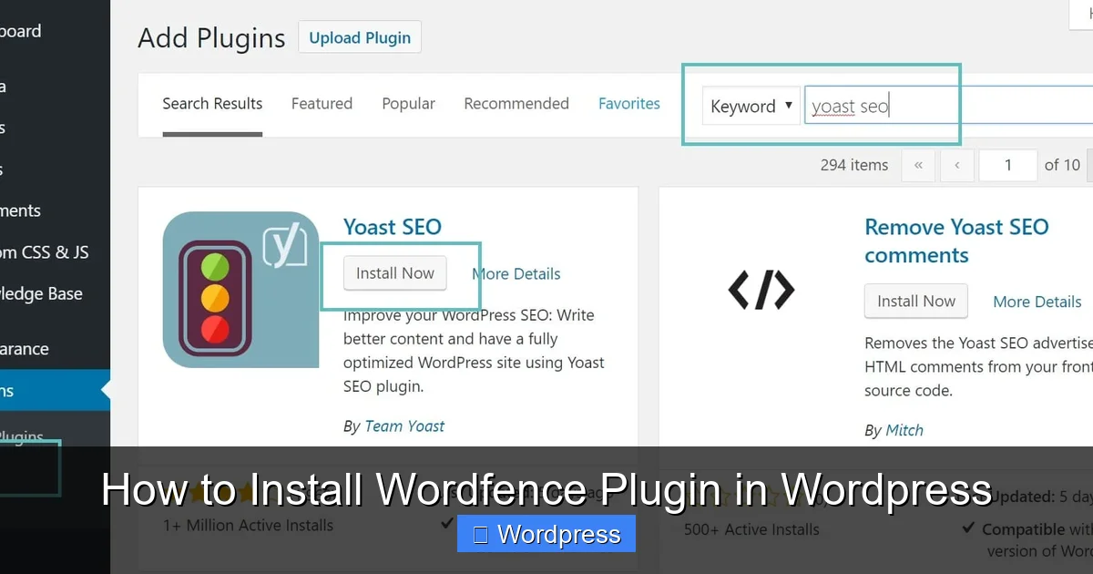 How to Install Wordfence Plugin in WordPress