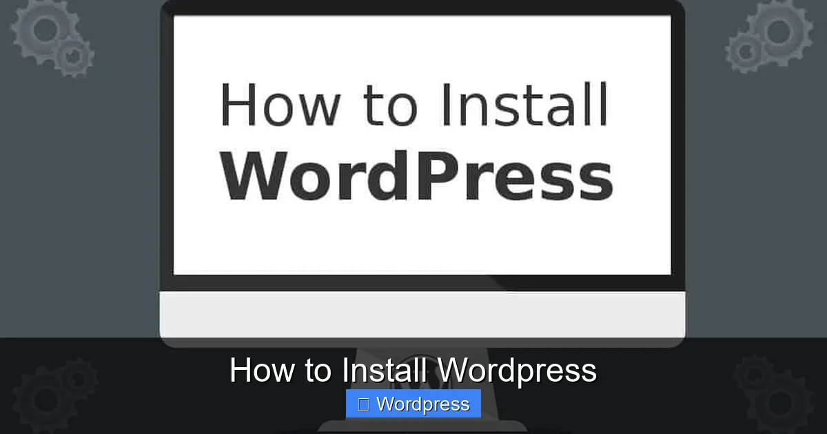 How to Install WordPress