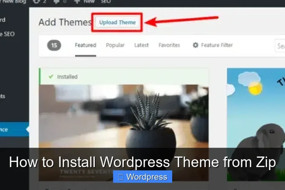 How to Install Wordpress Theme from Zip